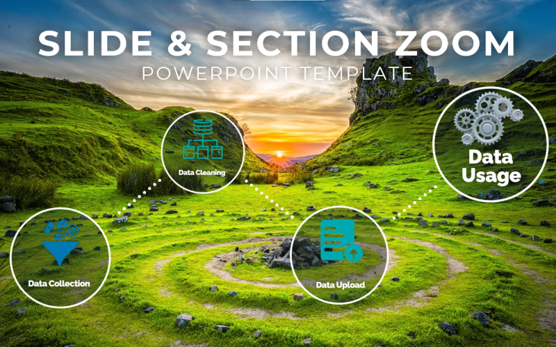 power point templates section and slide zoom animation original