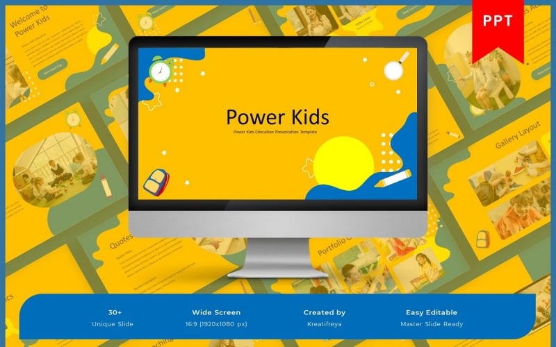 powerkids education powerpoint template original