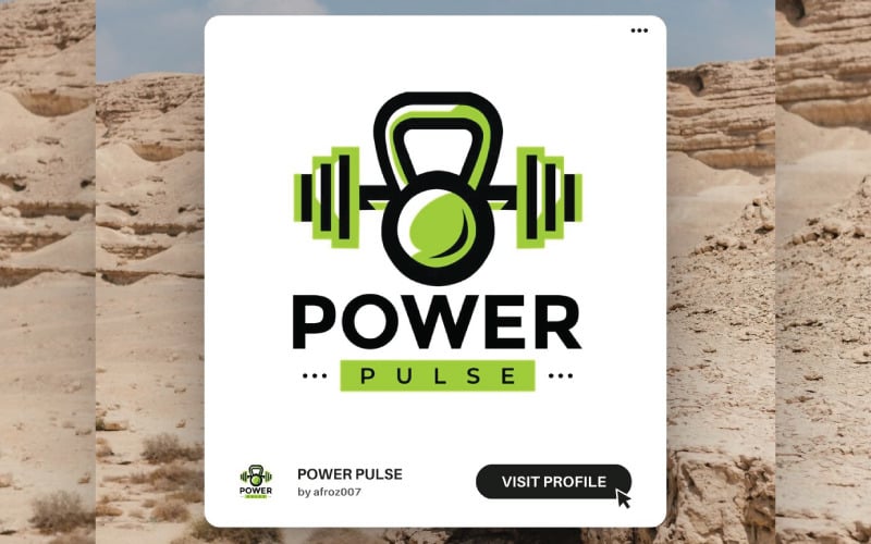 powerpulse high energy workouts for maximum results logo design original