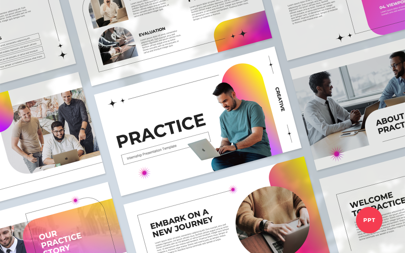 practice internship presentation powerpoint template original