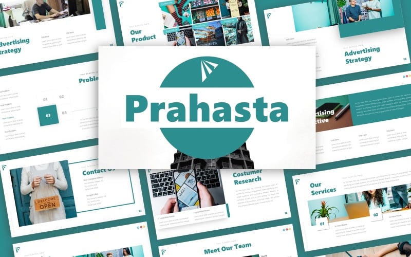 prahasta advertising presentation powerpoint template original