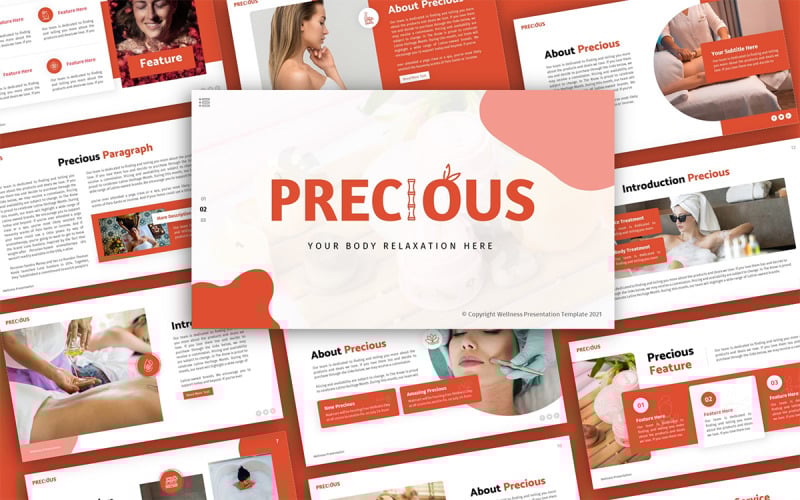 precious wellness multipurpose powerpoint presentation template original