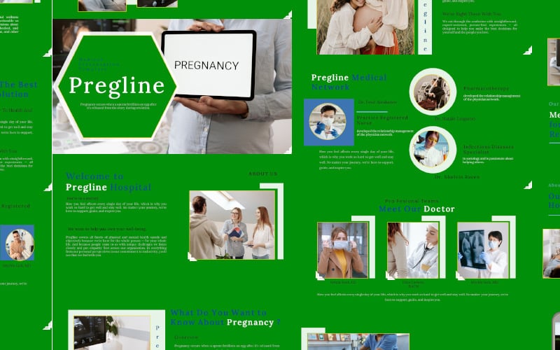 pregline medical business presentation powerpoint template original