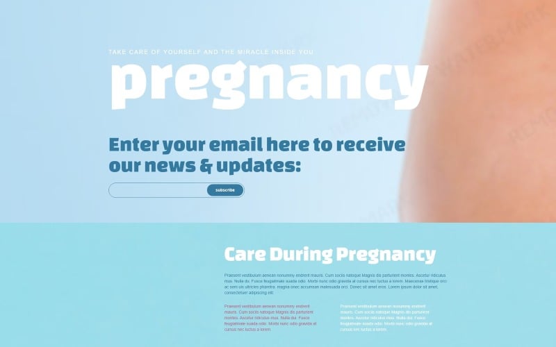 pregnancy responsive landing page template original