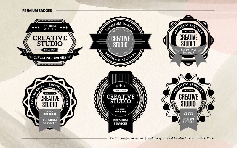premium badge or logo designs original
