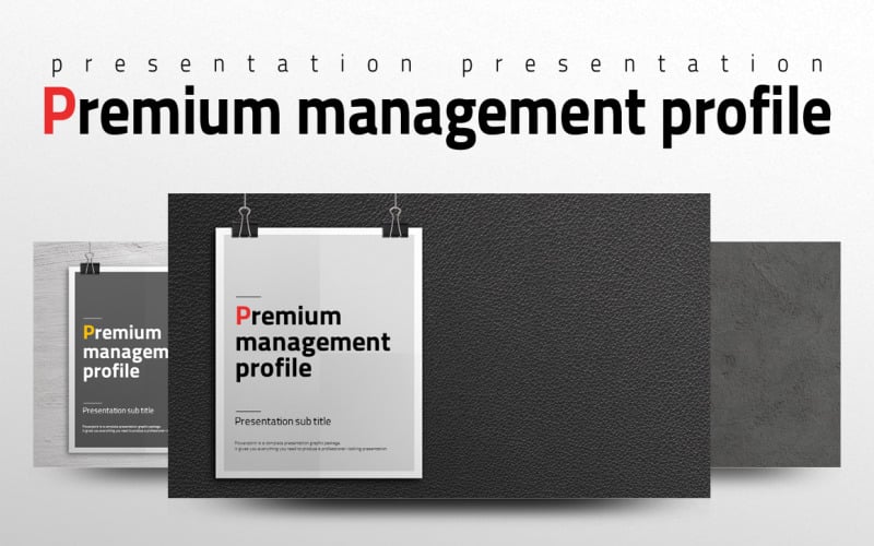premium management profile powerpoint template original