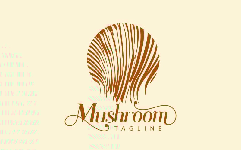 premium mushroom logo design high end mushroom logo organic farm logo original