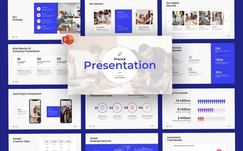 prenta company business powerpoint template original