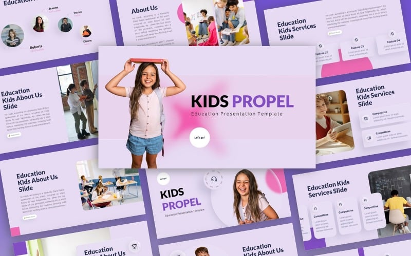presentation template kids propel original
