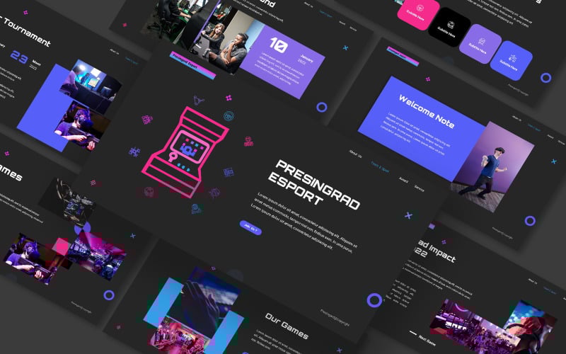 presingard esport powerpoint template original