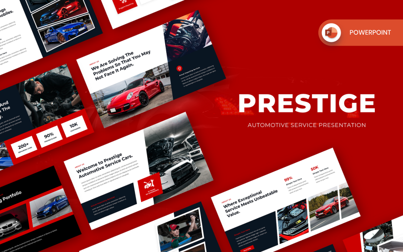 prestige automotive service powerpoint template original