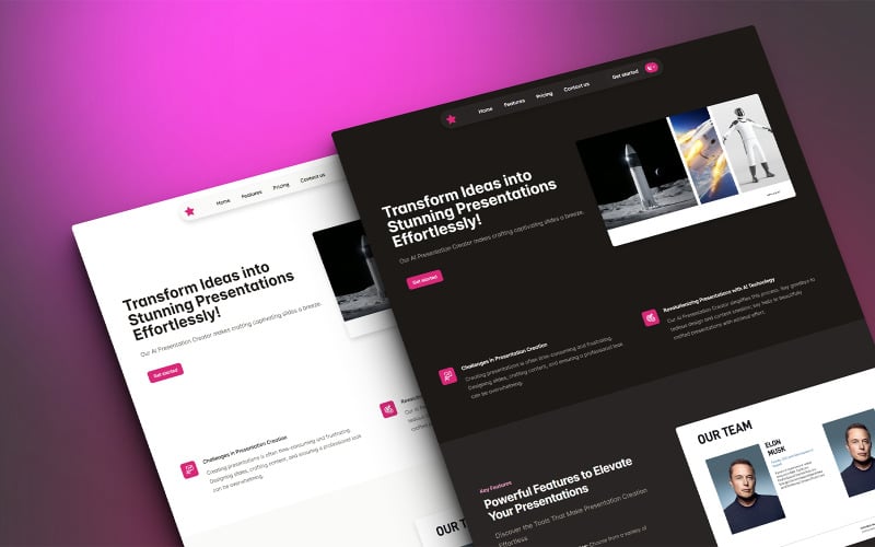 prezenta the ai powered presentation architect html landing page template original