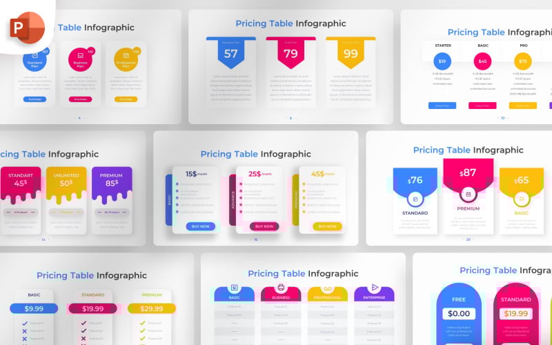 pricing table powerpoint infographic template original