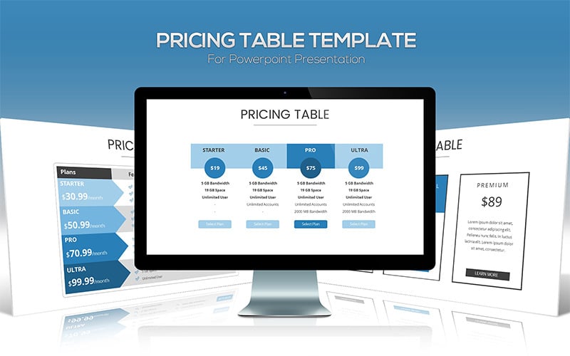 pricing table powerpoint template original
