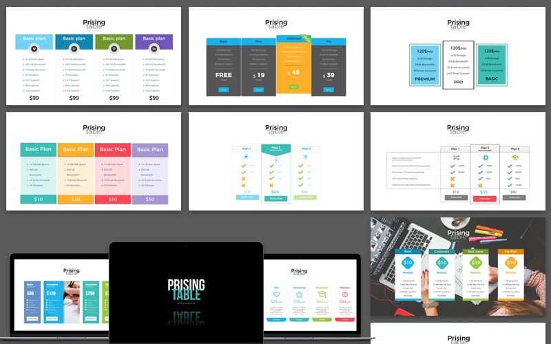 pricing table presentation powerpoint template original