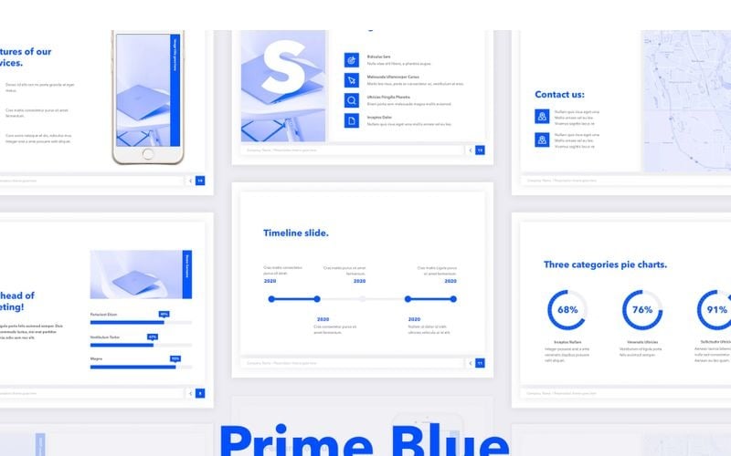 prime blue powerpoint template original