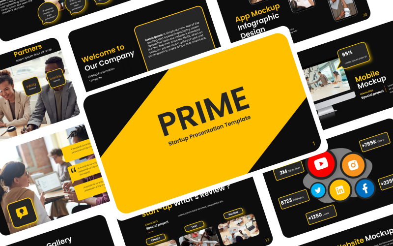 prime startup presentation template original