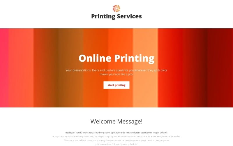 print shop responsive landing page template original
