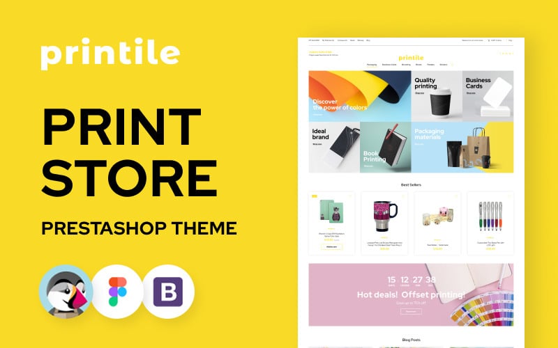printile print shop ecommerce template prestashop theme original
