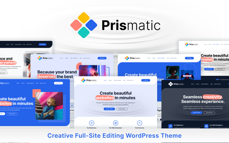 prismatic creative agency full site editing wordpress theme original