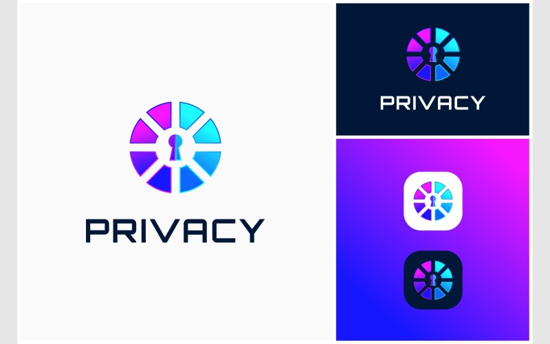 privacy security circle modern logo original