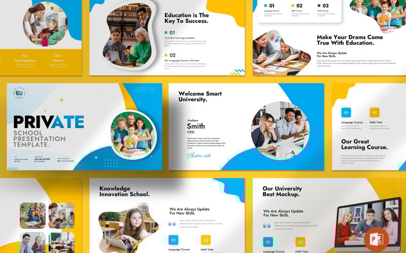 private school presentation template original