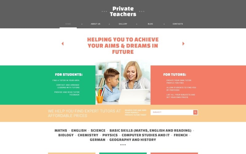 private teachers assistance joomla template original