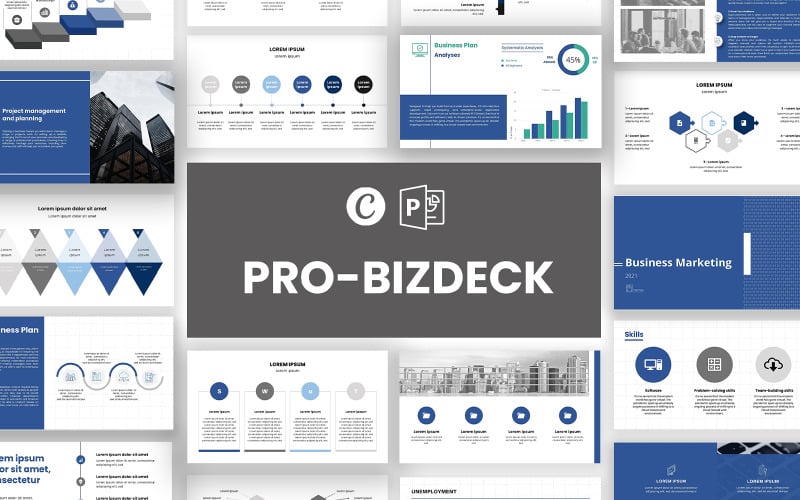 pro bizdeck business powerpoint template original