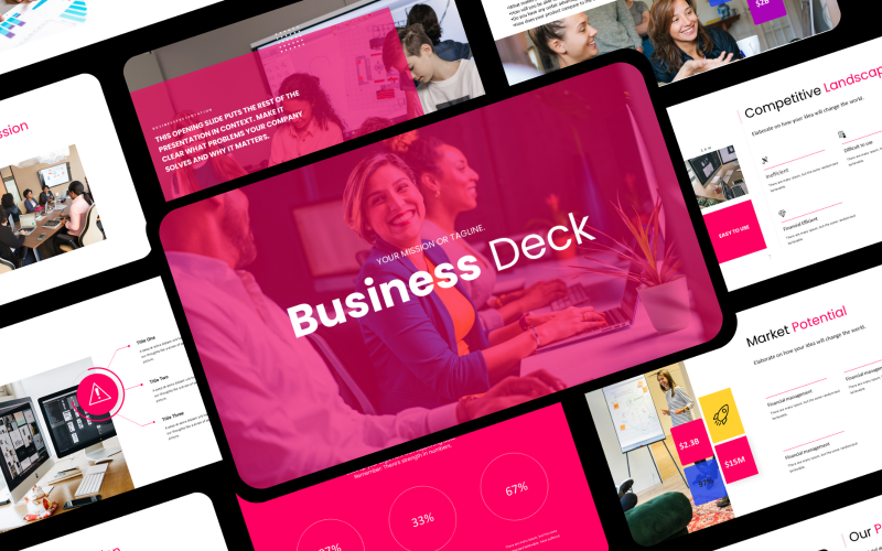 pro business pitch deck powerpoint presentation original