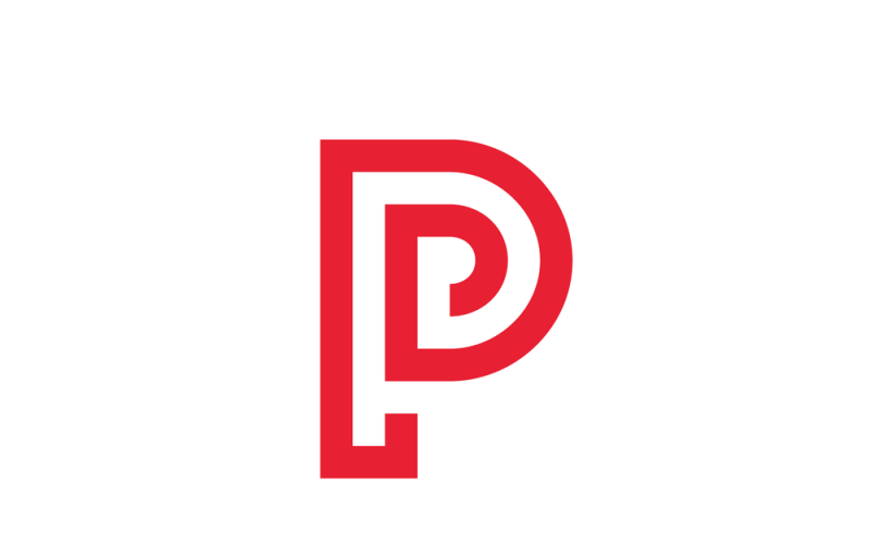 pro data letter p pp pd logo design template original
