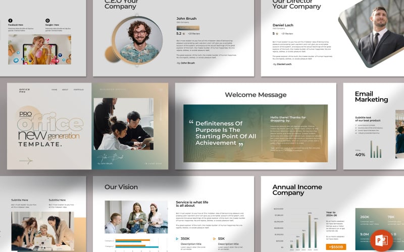 pro office presentation template original