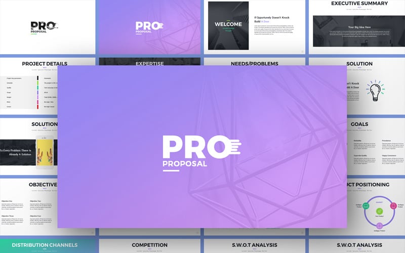 pro project proposal powerpoint template original