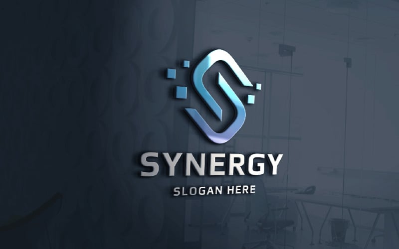 pro synergy letter s logo temp original