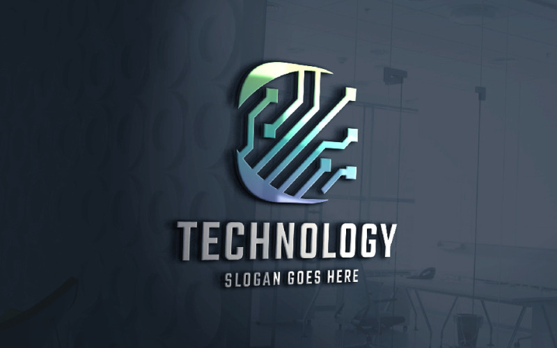 pro technology logo template original