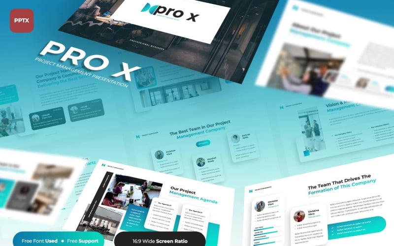pro x business project management powerpoint original