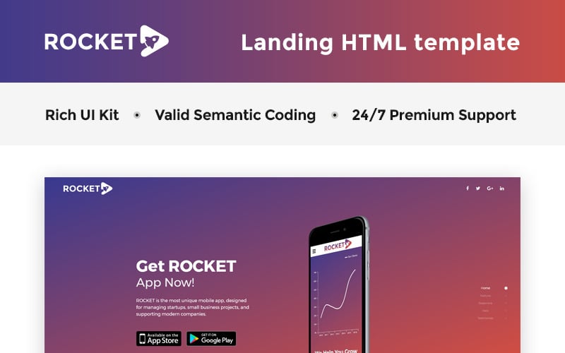 proapp html page landing page template original