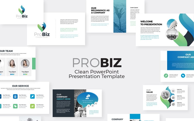 probiz business presentation powerpoint template original