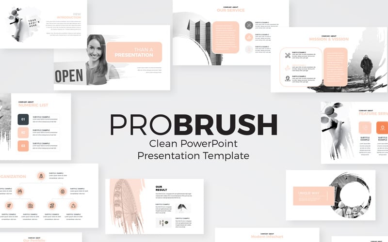 probrush modern presentation powerpoint template original