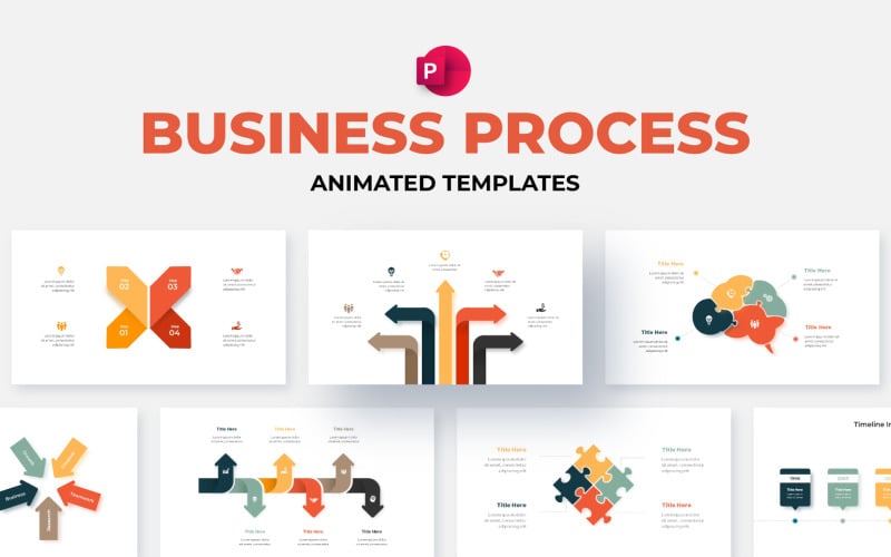 process animated infographics powerpoint template original
