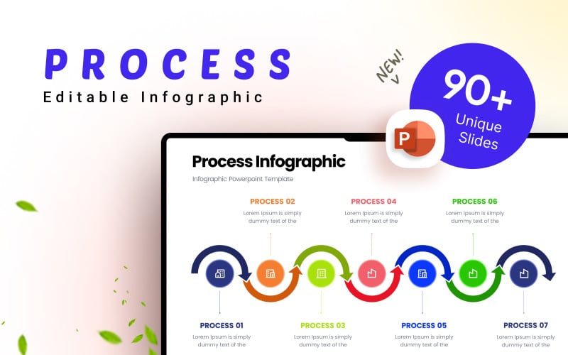 process business infographic presentation template original