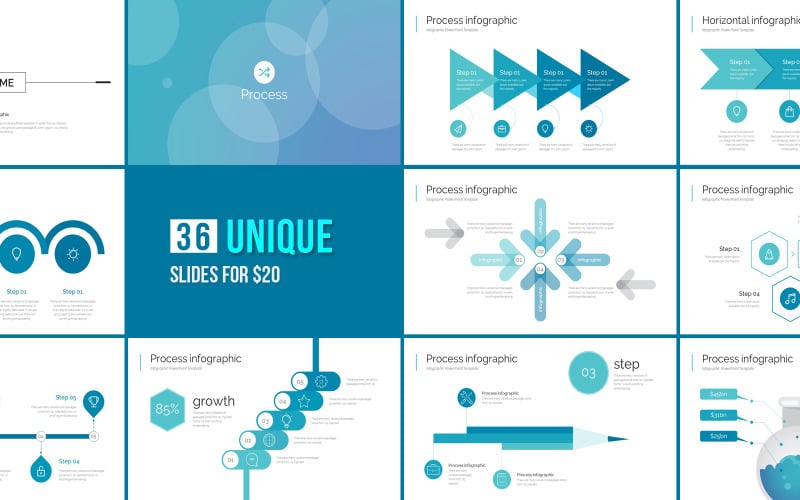 process infographic powerpoint template original