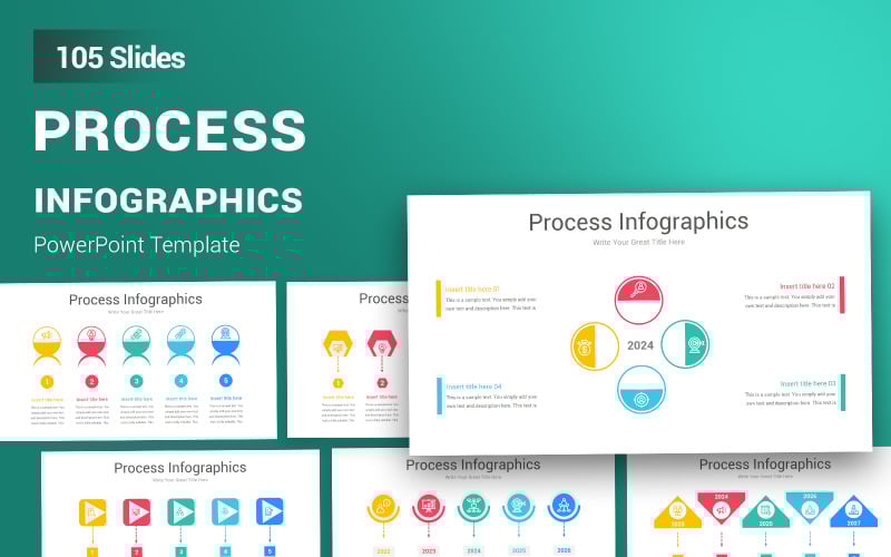 process infographics powerpoint template original