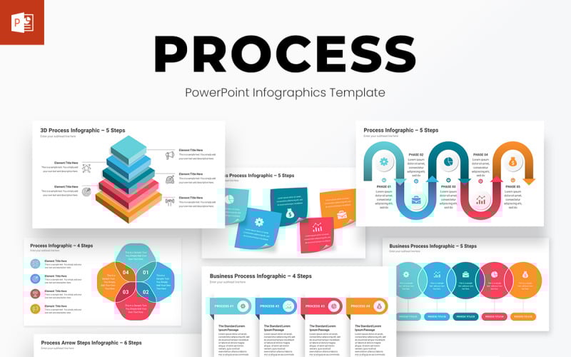 process infographics powerpoint template original