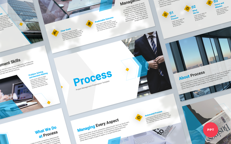 process project management presentation powerpoint template original