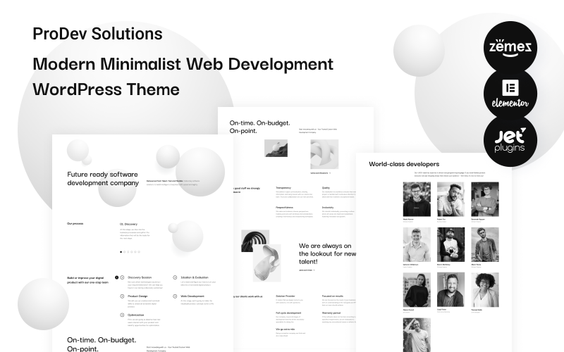 prodev solutions modern minimalist web development wordpress theme original