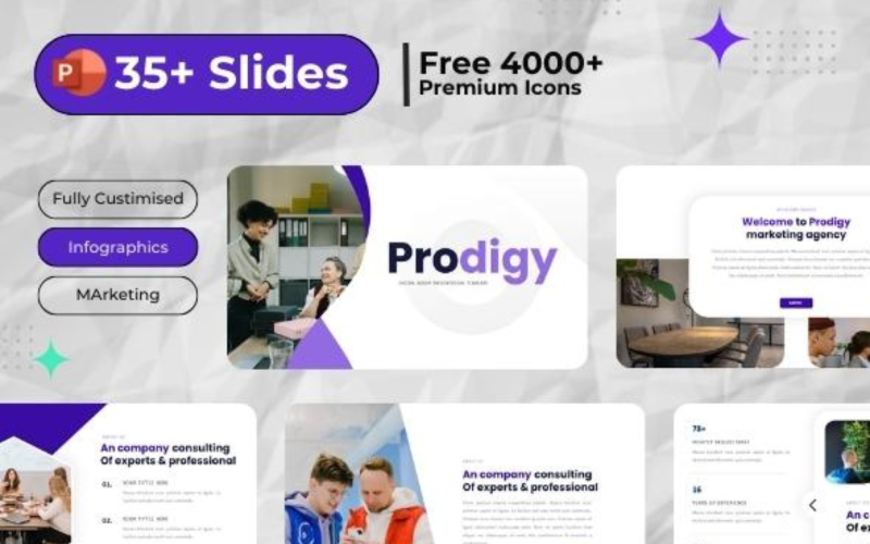 prodigy digital marketing agency presentation template original