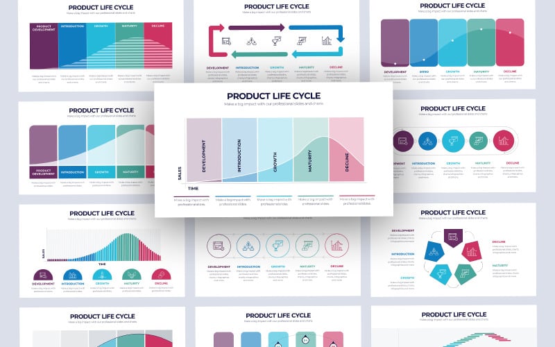 product life cycle infographic powerpoint template original