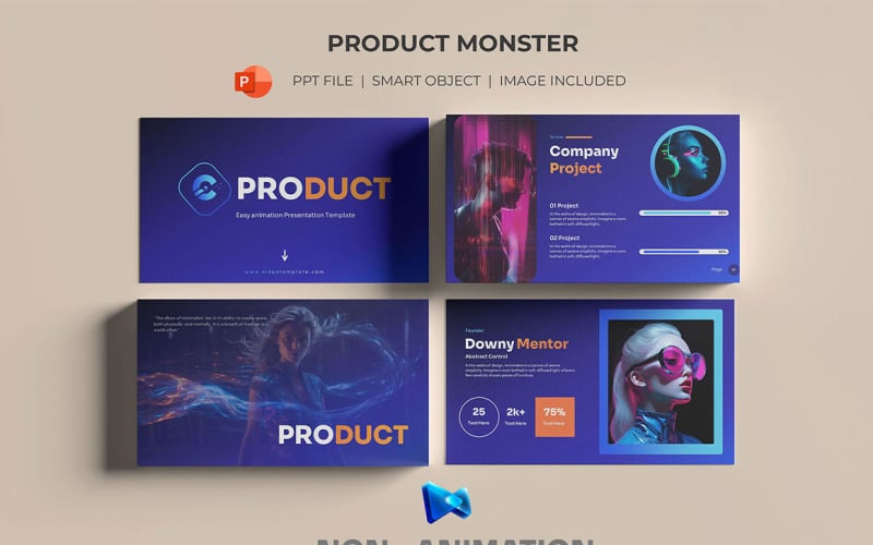 product monster powerpoint presentation template original