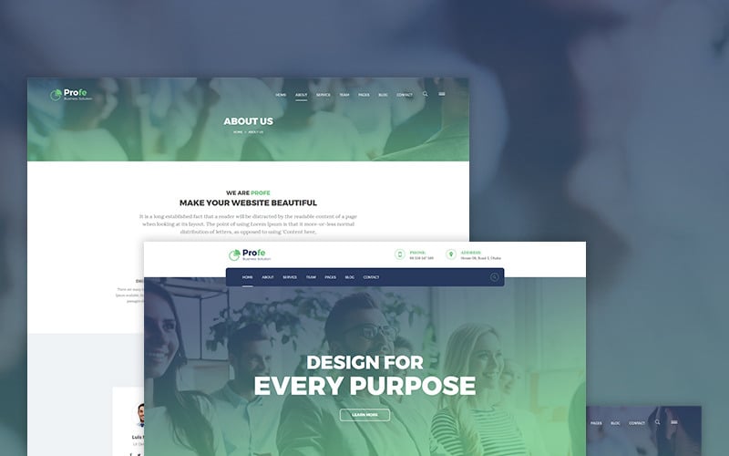 profe corporate wordpress theme original