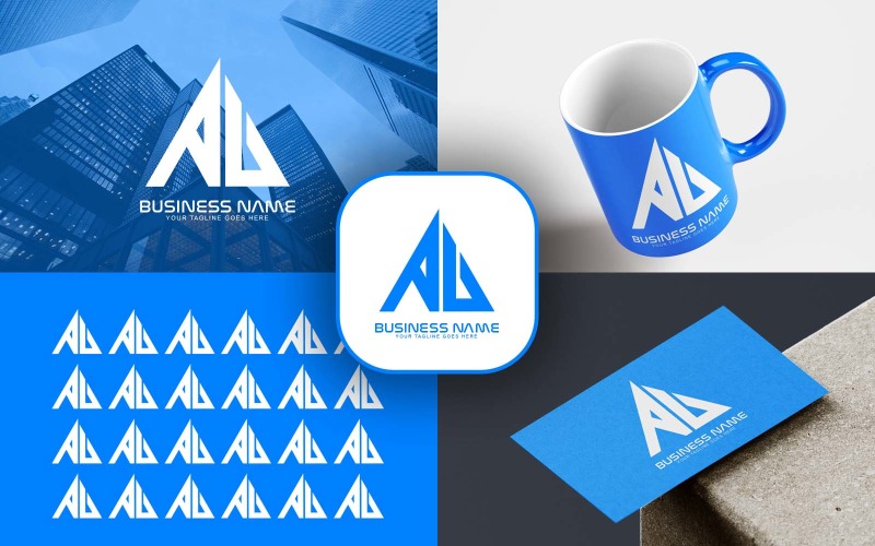professional au letter logo design for your business brand identity original
